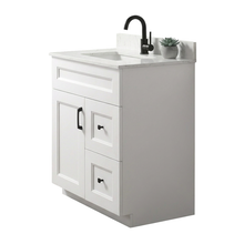 Livia 30" Bathroom Vanity – Solid Wood, Single Sink, Freestanding