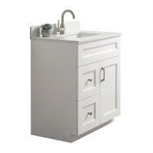 Livia 30" Bathroom Vanity – Solid Wood, Single Sink, Freestanding