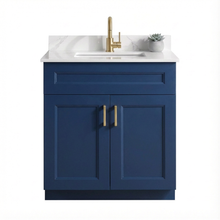 Livia 30" Bathroom Vanity – Solid Wood, Single Sink, Freestanding, Double Doors