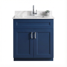 Livia 30" Bathroom Vanity – Solid Wood, Single Sink, Freestanding, Double Doors