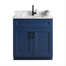 Livia 30" Bathroom Vanity – Solid Wood, Single Sink, Freestanding, Double Doors