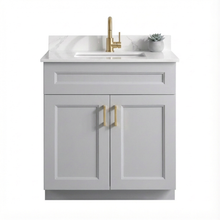 Livia 30" Bathroom Vanity – Solid Wood, Single Sink, Freestanding, Double Doors