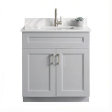 Livia 30" Bathroom Vanity – Solid Wood, Single Sink, Freestanding, Double Doors