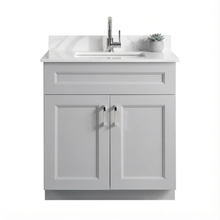 Livia 30" Bathroom Vanity – Solid Wood, Single Sink, Freestanding, Double Doors