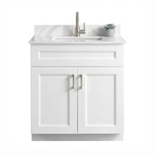 Livia 30" Bathroom Vanity – Solid Wood, Single Sink, Freestanding, Double Doors