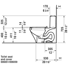 Duravit - One-Piece Toilet With Seat, 1.32/0.92 GPF, With Dual Flush Piston Valve, Top Flush