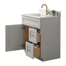 Livia 30" Bathroom Vanity – Solid Wood, Single Sink, Freestanding