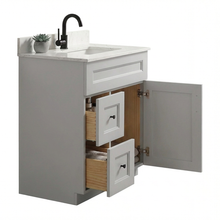Livia 30" Bathroom Vanity – Solid Wood, Single Sink, Freestanding