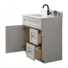 Livia 30" Bathroom Vanity – Solid Wood, Single Sink, Freestanding