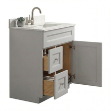 Livia 30" Bathroom Vanity – Solid Wood, Single Sink, Freestanding