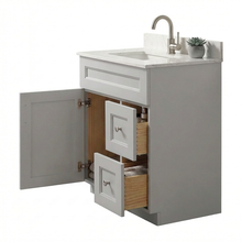 Livia 30" Bathroom Vanity – Solid Wood, Single Sink, Freestanding