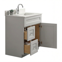 Livia 30" Bathroom Vanity – Solid Wood, Single Sink, Freestanding