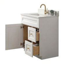 Livia 30" Bathroom Vanity – Solid Wood, Single Sink, Freestanding