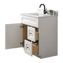 Livia 30" Bathroom Vanity – Solid Wood, Single Sink, Freestanding