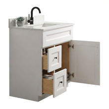 Livia 30" Bathroom Vanity – Solid Wood, Single Sink, Freestanding
