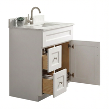 Livia 30" Bathroom Vanity – Solid Wood, Single Sink, Freestanding