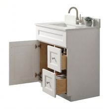 Livia 30" Bathroom Vanity – Solid Wood, Single Sink, Freestanding