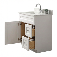Livia 30" Bathroom Vanity – Solid Wood, Single Sink, Freestanding