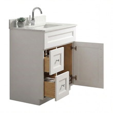 Livia 30" Bathroom Vanity – Solid Wood, Single Sink, Freestanding