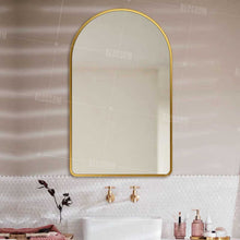 Arch Bathroom Mirror / Gold Metal Frame 24"x36"