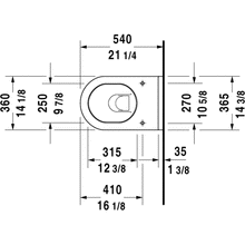 Duravit - Starck 3 One-Piece Wall-Mount Toilet Dual-Flush 1.60GPF 222509