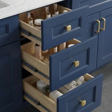 Livia 60" Bathroom Vanity – Solid Wood, Double Sink, Freestanding