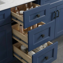 Livia 60" Bathroom Vanity – Solid Wood, Double Sink, Freestanding