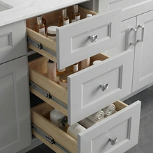 Livia 60" Bathroom Vanity – Solid Wood, Double Sink, Freestanding