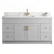 Elara 60" Bathroom Vanity – HDF, Single Sink, Freestanding