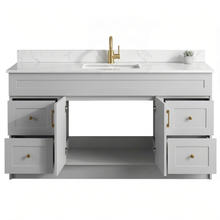 Elara 60" Bathroom Vanity – HDF, Single Sink, Freestanding