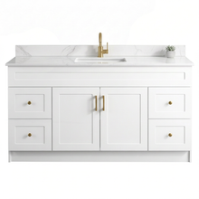 Elara 60" Bathroom Vanity – HDF, Single Sink, Freestanding