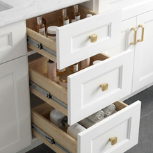Livia 60" Bathroom Vanity – Solid Wood, Double Sink, Freestanding