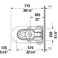Duravit One-piece Rimless Toilet - 21960100U2 (LESS SEAT)
