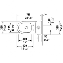 Duravit One-piece Rimless Toilet - 21960100U2 (LESS SEAT)
