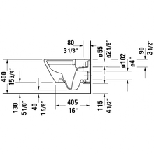 Duravit - D-Neo Toilet Wall-Mounted Duravit Rimless