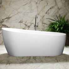 60" Freestanding Tub HB-7111-60 - Modern Oval Acrylic Bathtub For Luxury Bathroom Decor