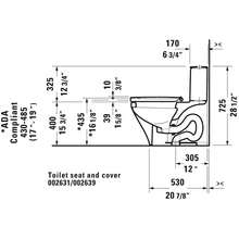 Duravit - One-Piece Toilet With Seat, 1.32/0.92 GPF, With Dual Flush Piston Valve, Top Flush