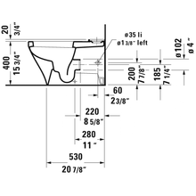 Duravit - DuraStyle Toilet Close-coupled Floor Standing Toilet Bowl (Without Tank) - 215609