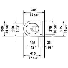 Duravit - Starck 3 One-Piece Wall-Mount Toilet Dual-Flush 1.60GPF 222709