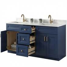 Livia 72" Bathroom Vanity – Solid Wood, Double Sink, Freestanding