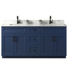 Livia 72" Bathroom Vanity – Solid Wood, Double Sink, Freestanding