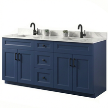 Livia 72" Bathroom Vanity – Solid Wood, Double Sink, Freestanding