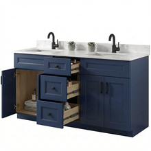 Livia 72" Bathroom Vanity – Solid Wood, Double Sink, Freestanding