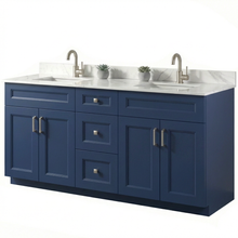 Livia 72" Bathroom Vanity – Solid Wood, Double Sink, Freestanding