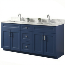 Livia 72" Bathroom Vanity – Solid Wood, Double Sink, Freestanding