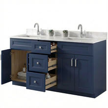 Livia 72" Bathroom Vanity – Solid Wood, Double Sink, Freestanding