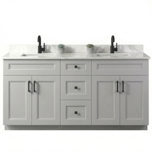 Livia 72" Bathroom Vanity – Solid Wood, Double Sink, Freestanding