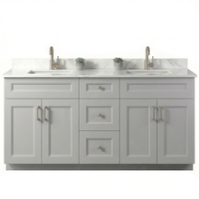 Livia 72" Bathroom Vanity – Solid Wood, Double Sink, Freestanding