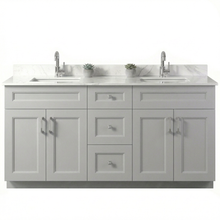 Livia 72" Bathroom Vanity – Solid Wood, Double Sink, Freestanding