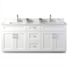 Livia 72" Bathroom Vanity – Solid Wood, Double Sink, Freestanding